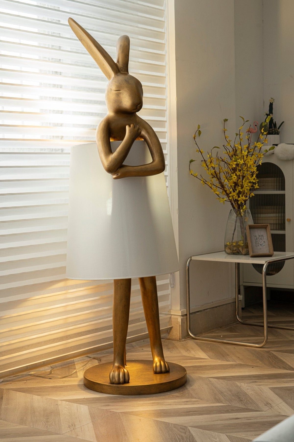 Sedr Luxe vloerlamp met silhouet van een konijn