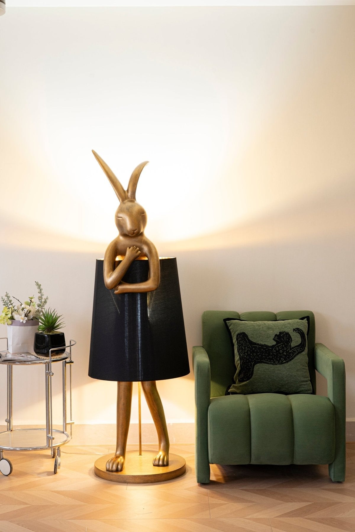 Sedr Luxe vloerlamp met silhouet van een konijn