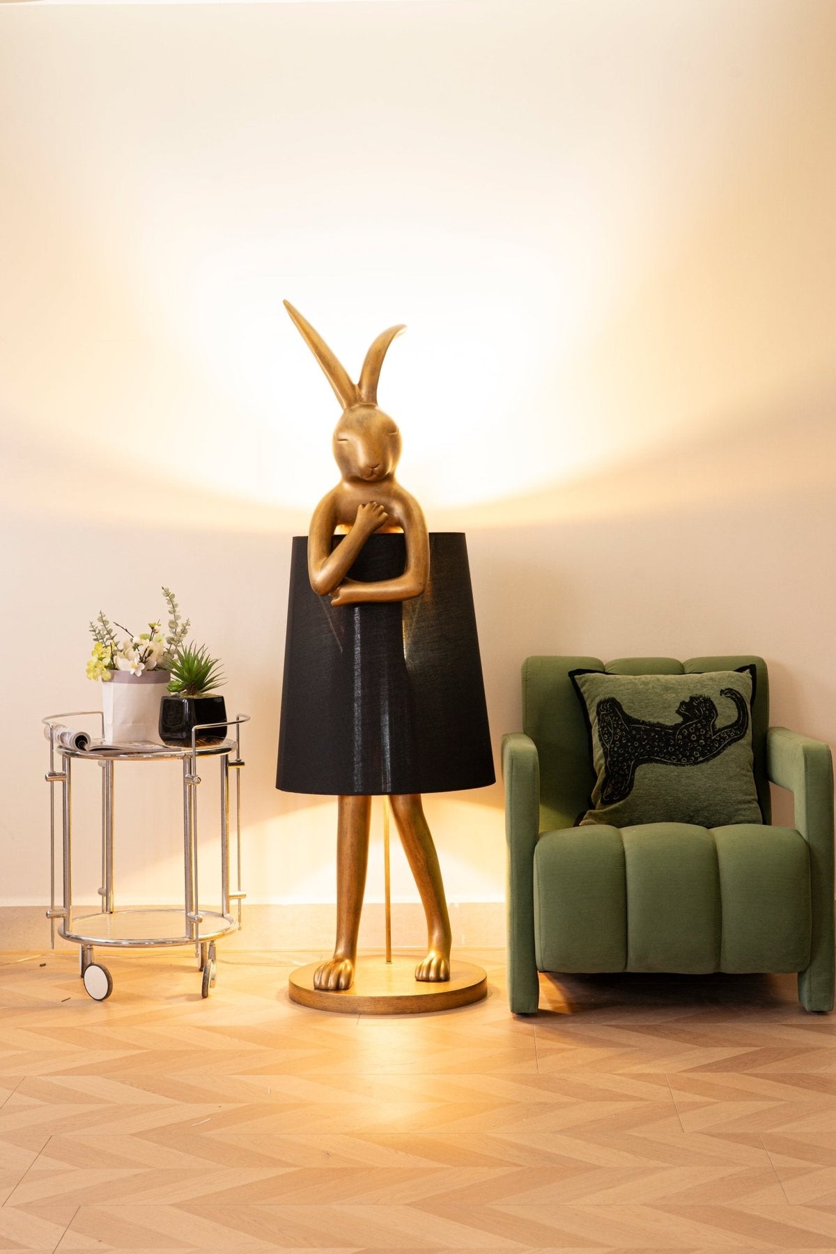 Sedr Luxe vloerlamp met silhouet van een konijn