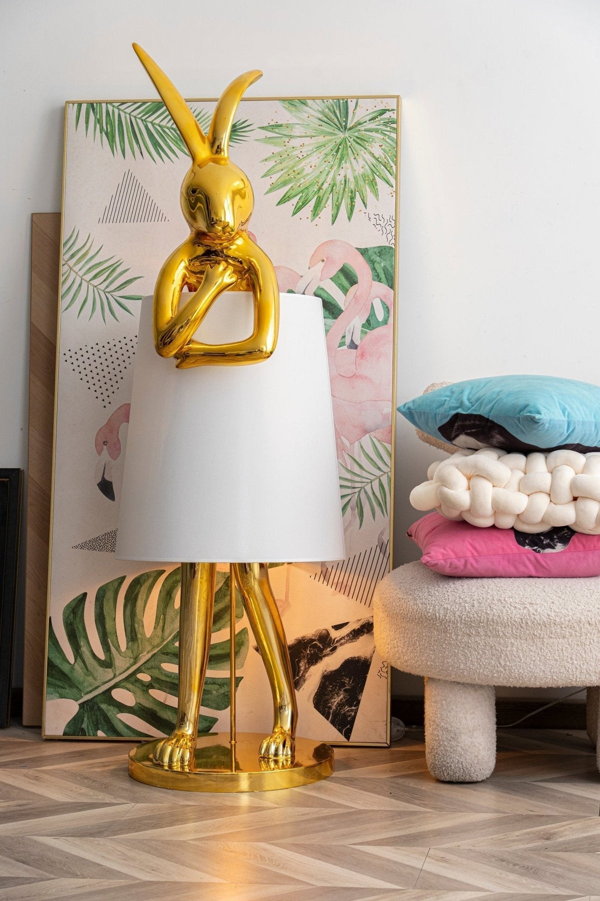 Sedr Luxe vloerlamp met silhouet van een konijn
