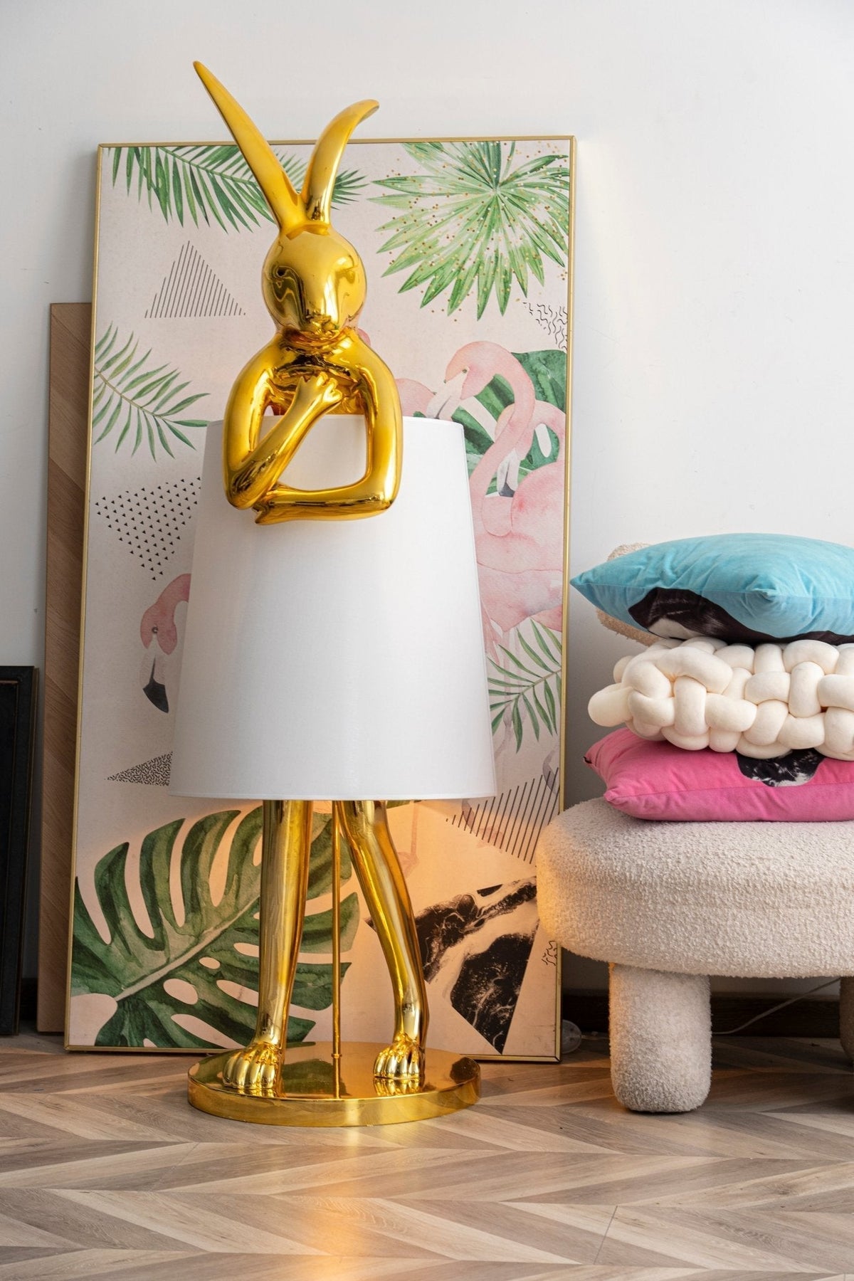 Sedr Luxe vloerlamp met silhouet van een konijn