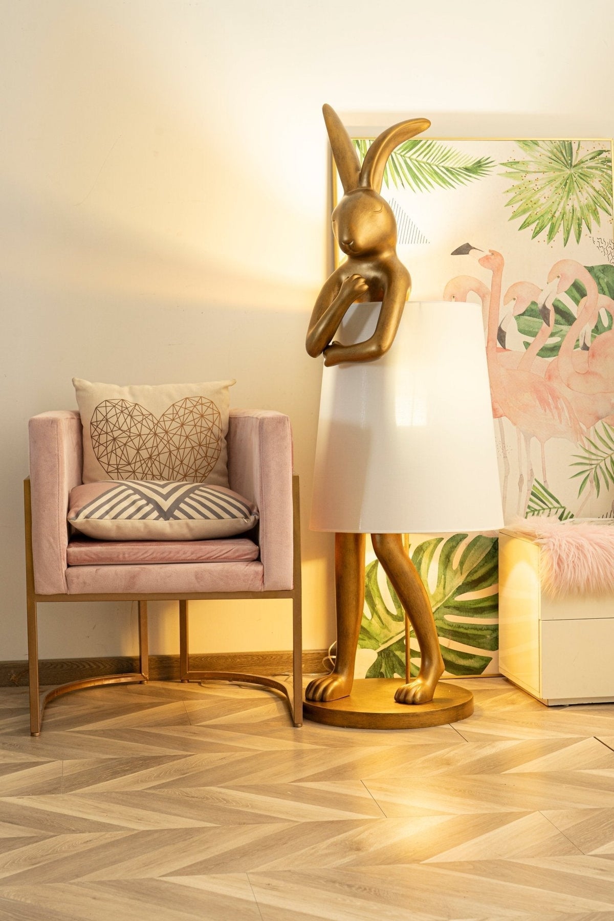Sedr Luxe vloerlamp met silhouet van een konijn