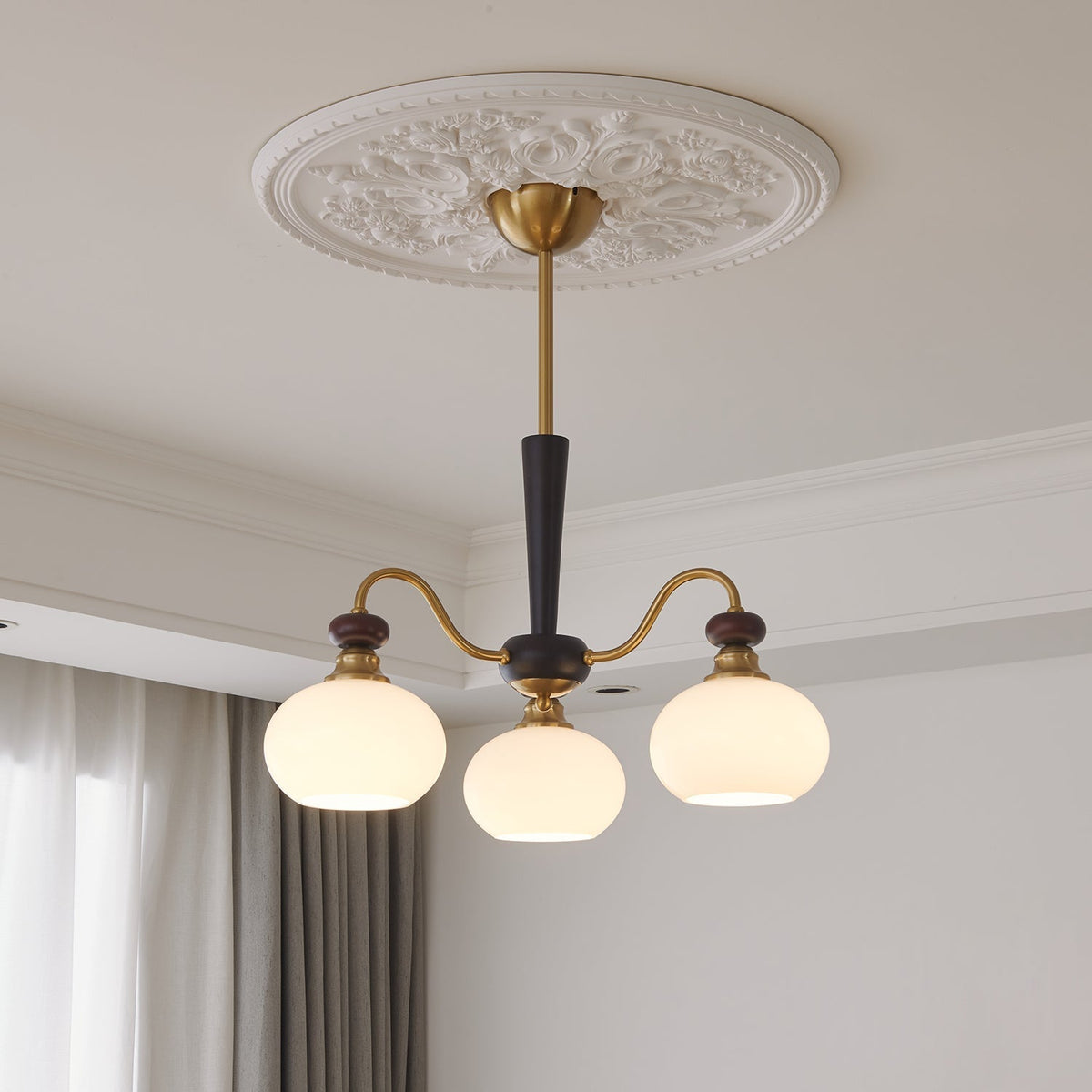 Calaeila Traditionele Elegantie Sfeer Hout glas Kroonluchter