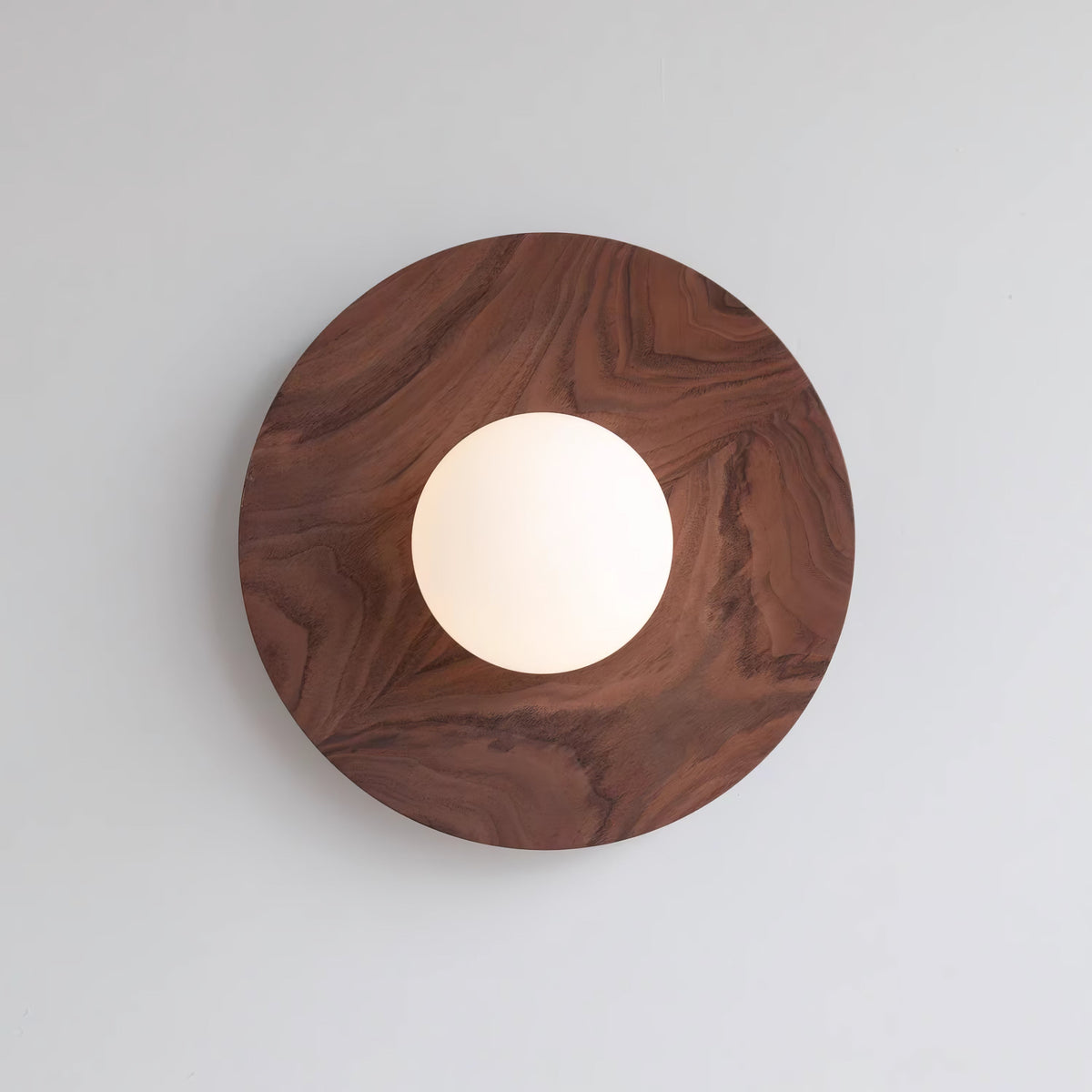 Eloza moderne minimalistische wandlamp van hout en glas