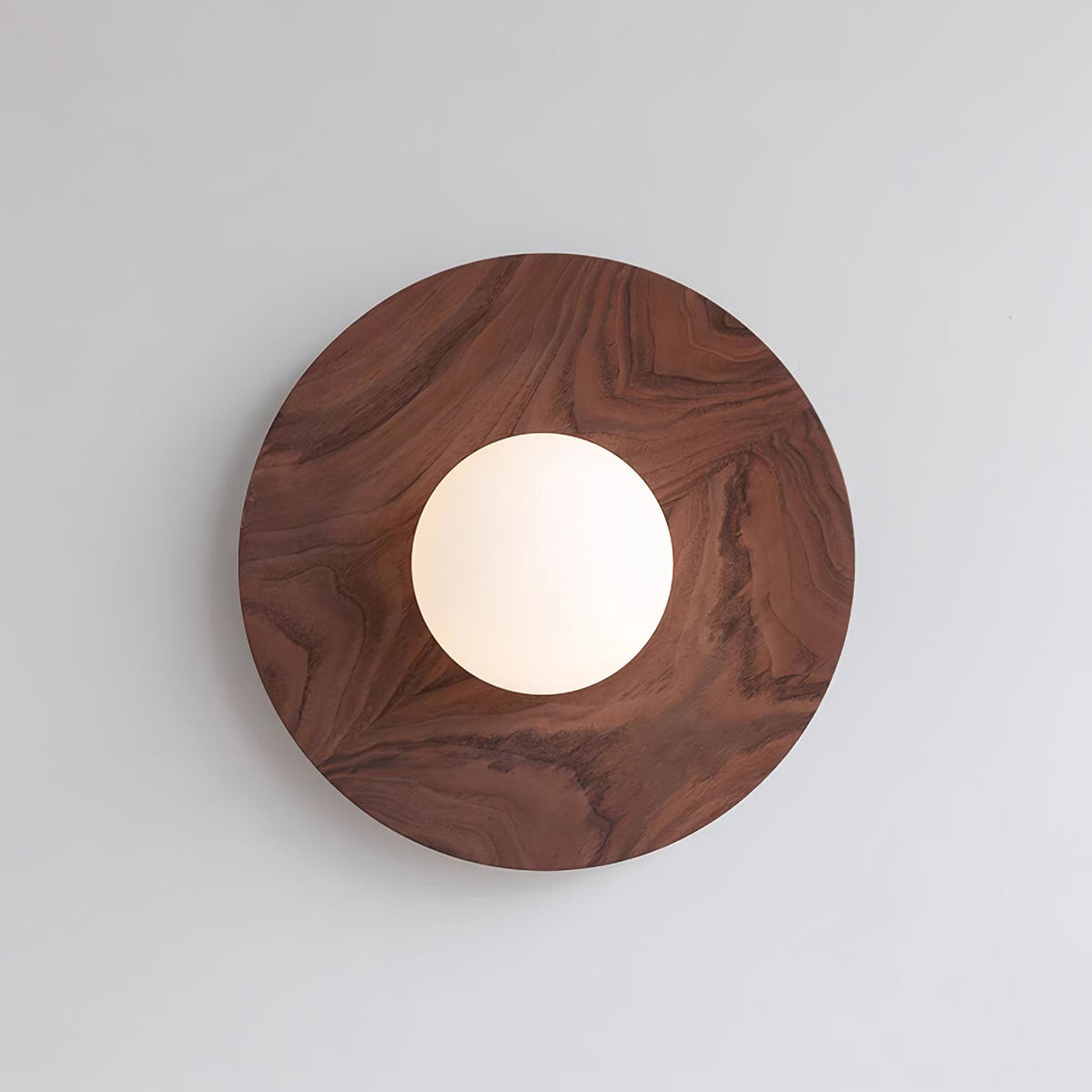 Eloza moderne minimalistische wandlamp van hout en glas