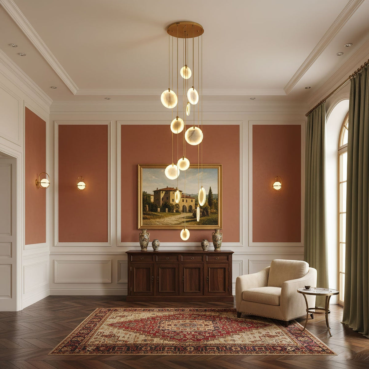 Harvest albasten hanglamp