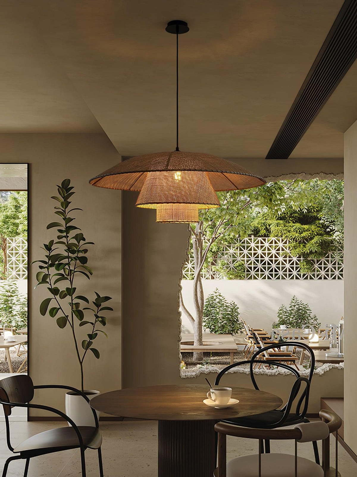 Arixu Vintage hanglamp van rotan