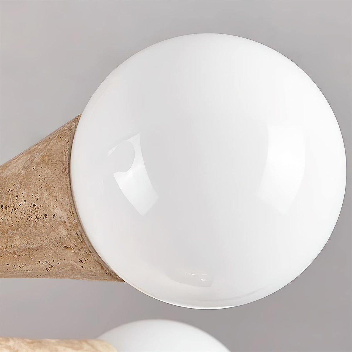 Tavenina Vlakke plafondlamp Hout travertin