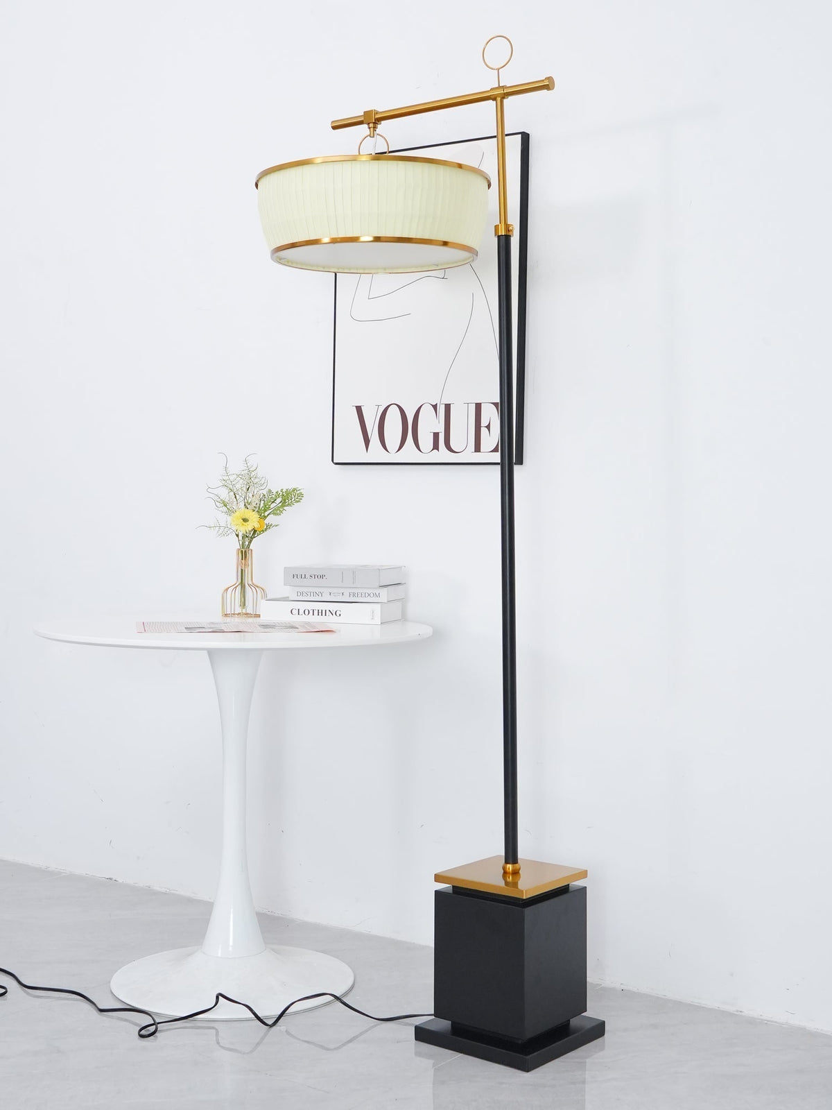 Socor moderne vloerlamp met stoffen kap