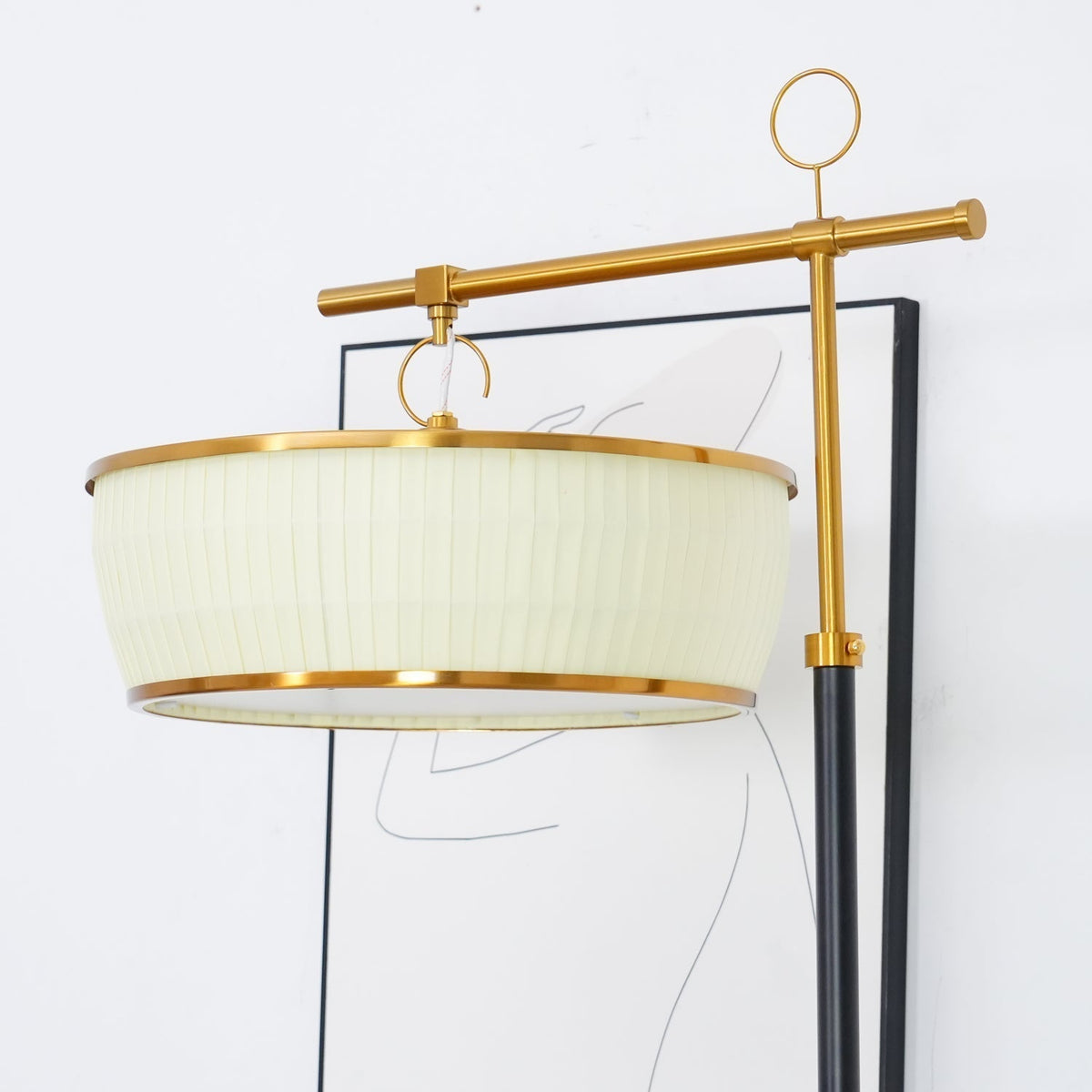 Socor moderne vloerlamp met stoffen kap