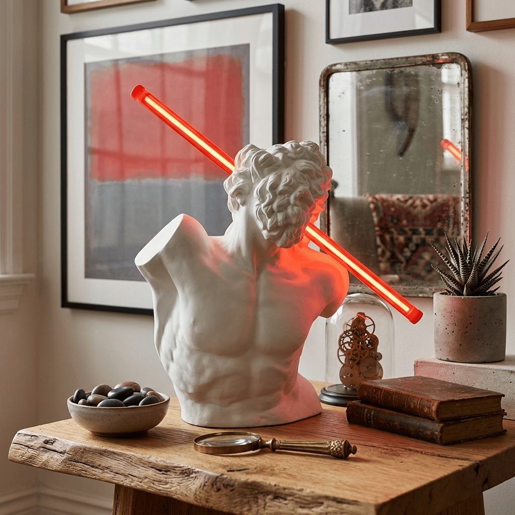 Cassius tafellamp in sculptuurstijl