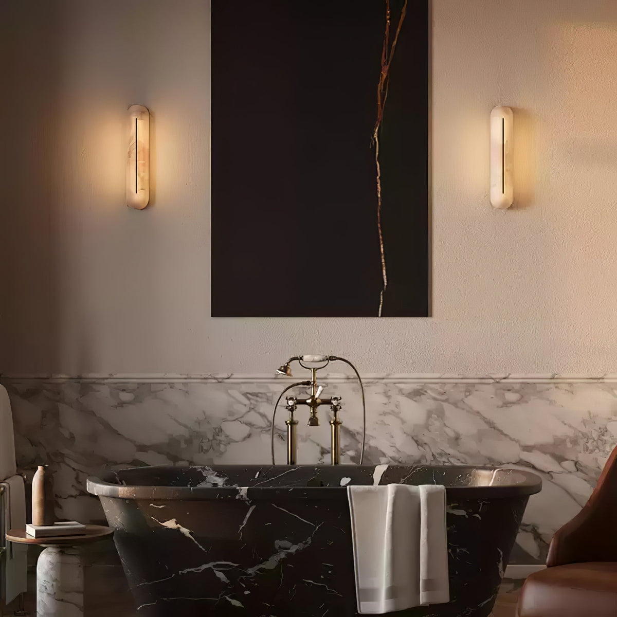 Armaryra Oblong albasten wandlamp