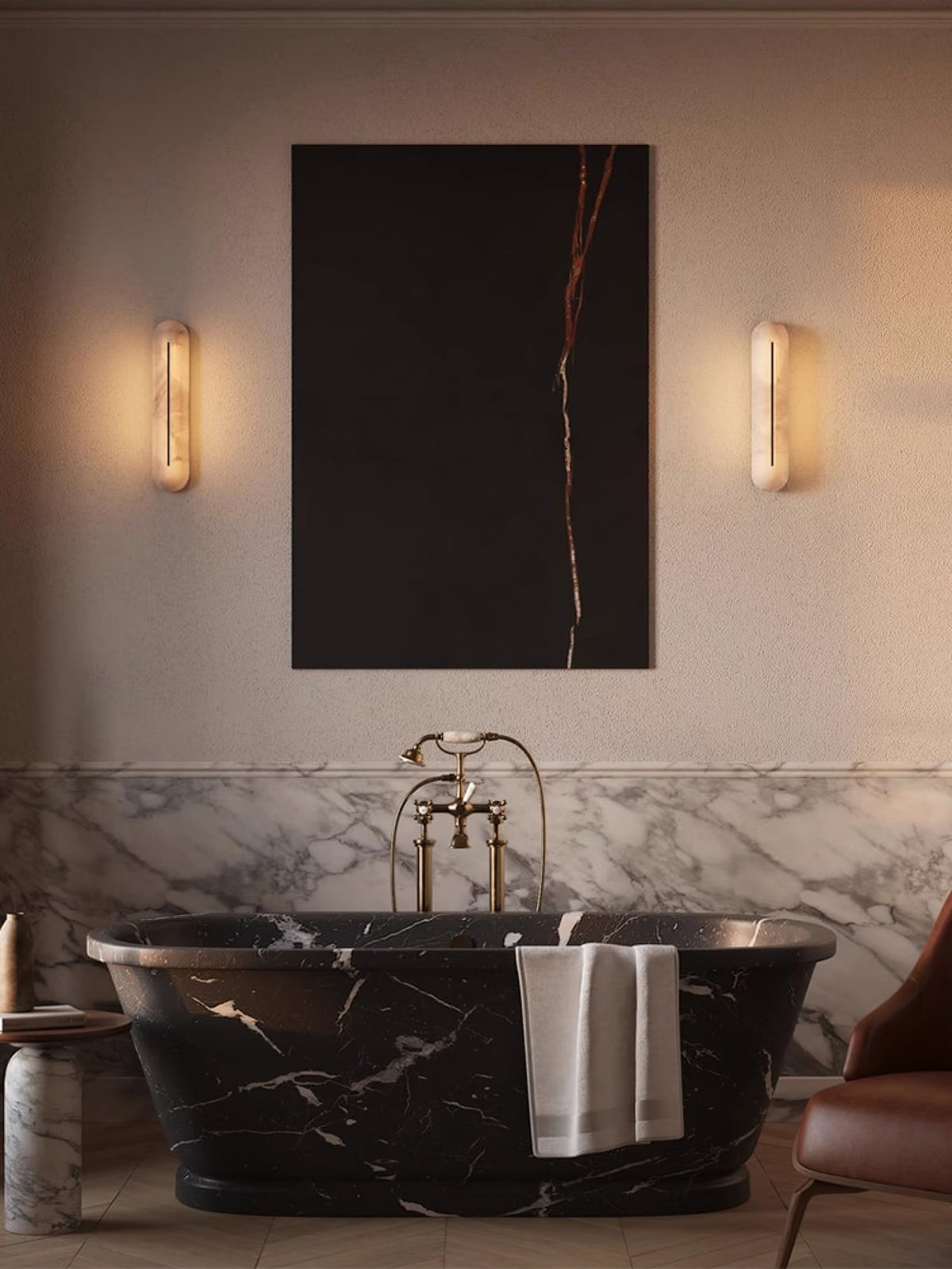 Armaryra Oblong albasten wandlamp