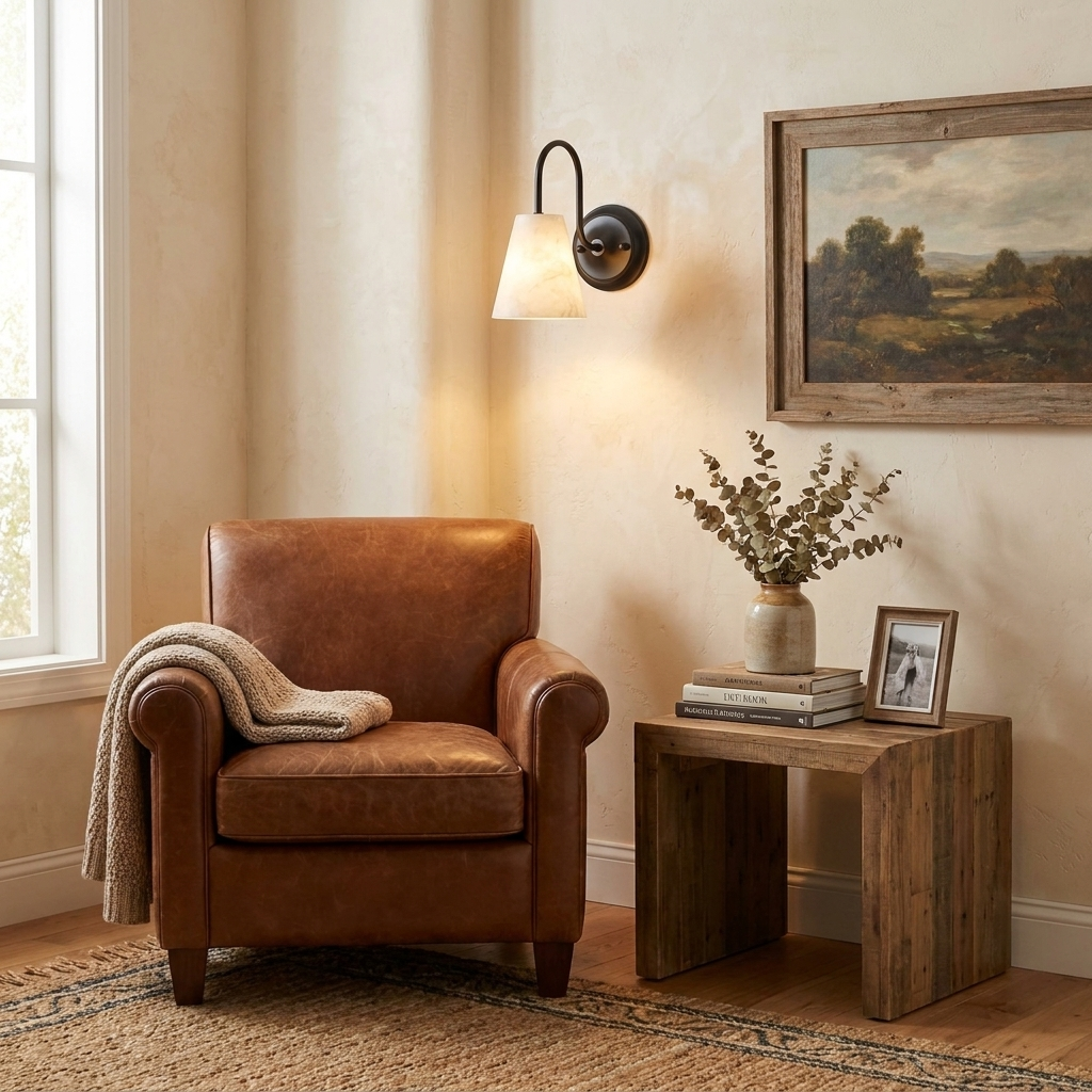 Yelmont albast wandlamp