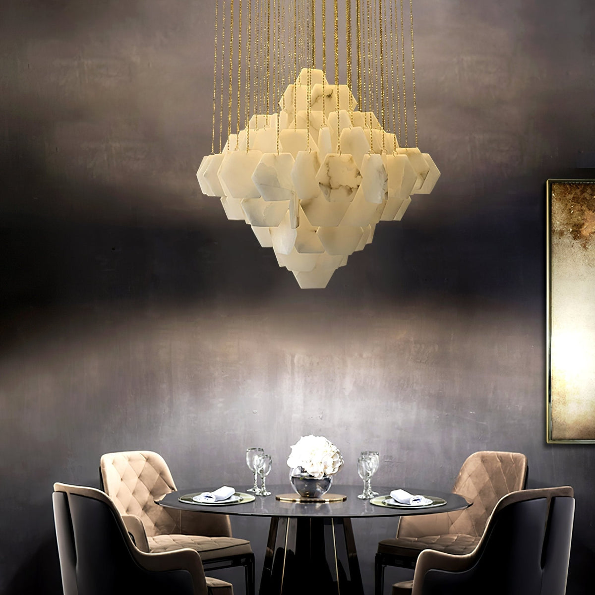Avenanena luxe albasten kroonluchter
