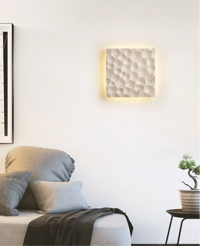 Seleaya Hexa Hive Stone wandlamp