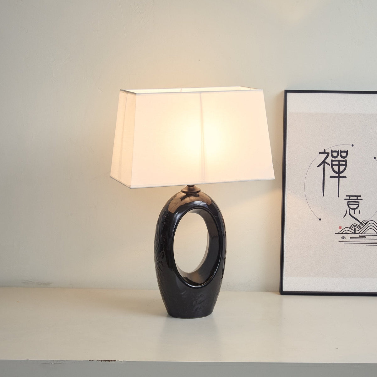 Vesperon Oval tafellamp van Keramiek
