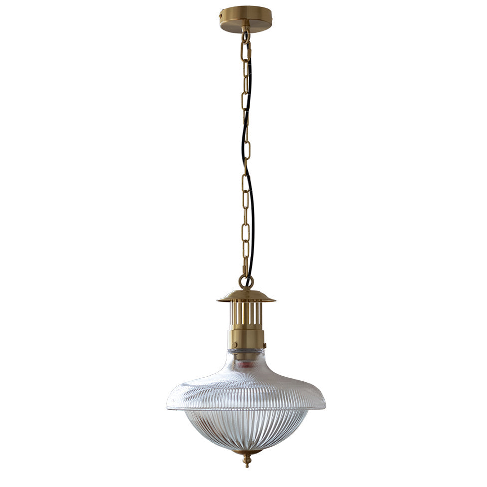 Velenora hanglamp van goudkleurig met helder