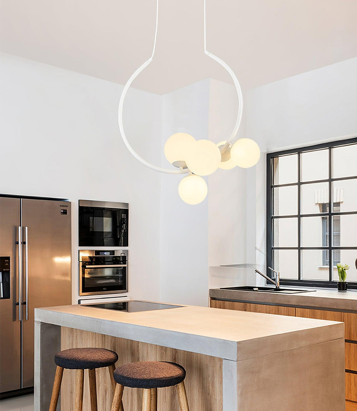 Cosorus hanglamp met glazen kap