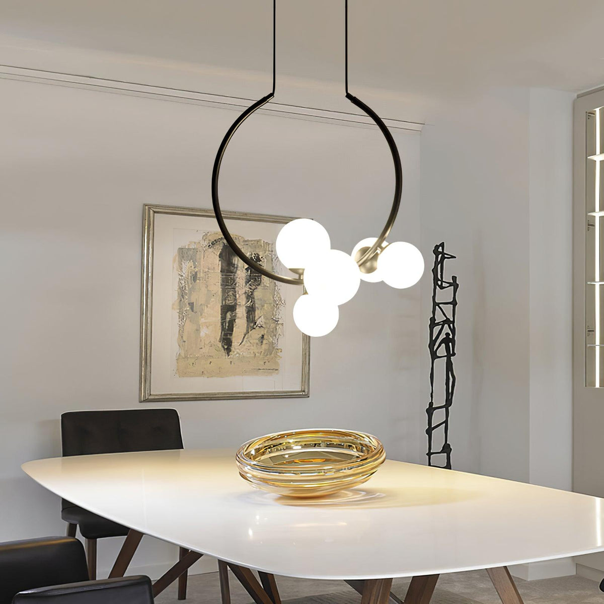 Cosorus hanglamp met glazen kap