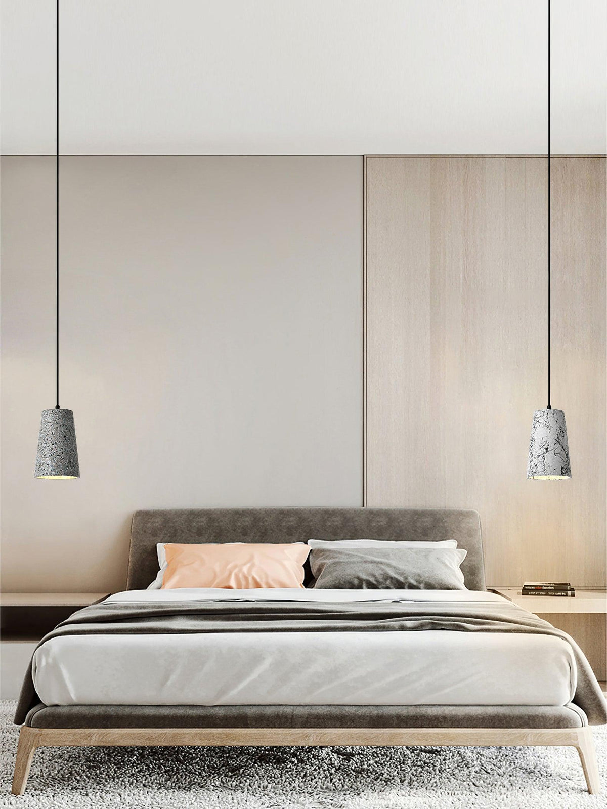 Moderne hanglamp van marmer en cement