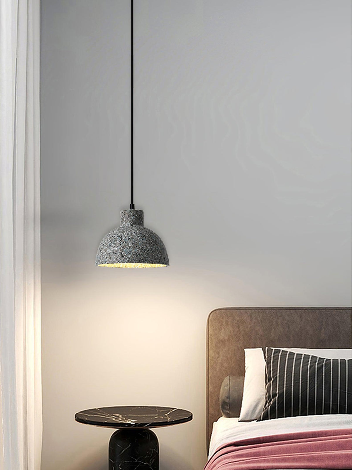 Moderne hanglamp van marmer en cement