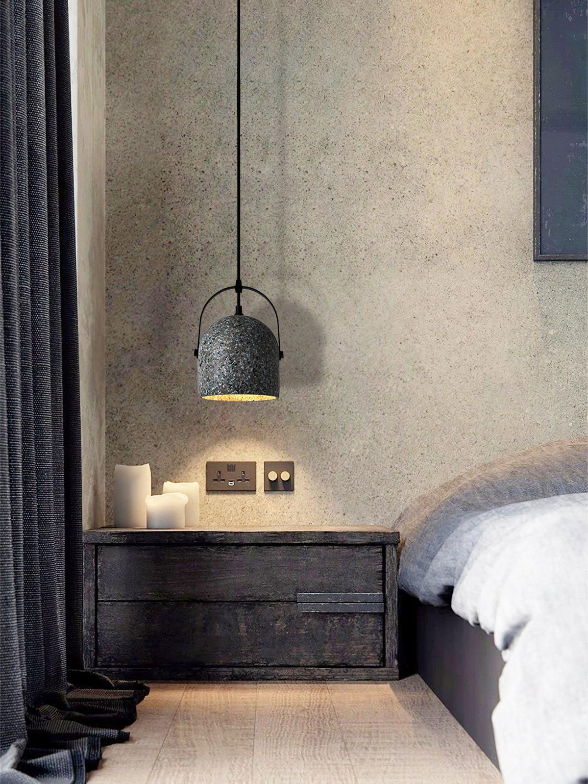 Moderne hanglamp van marmer en cement