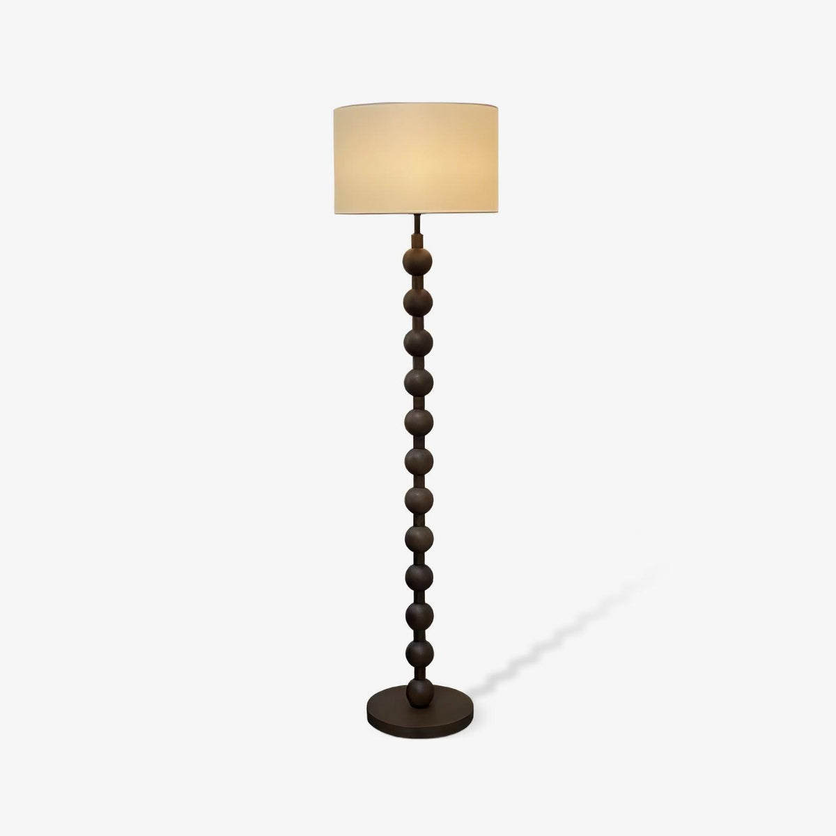 Paston houten vloerlamp met stoffen kap