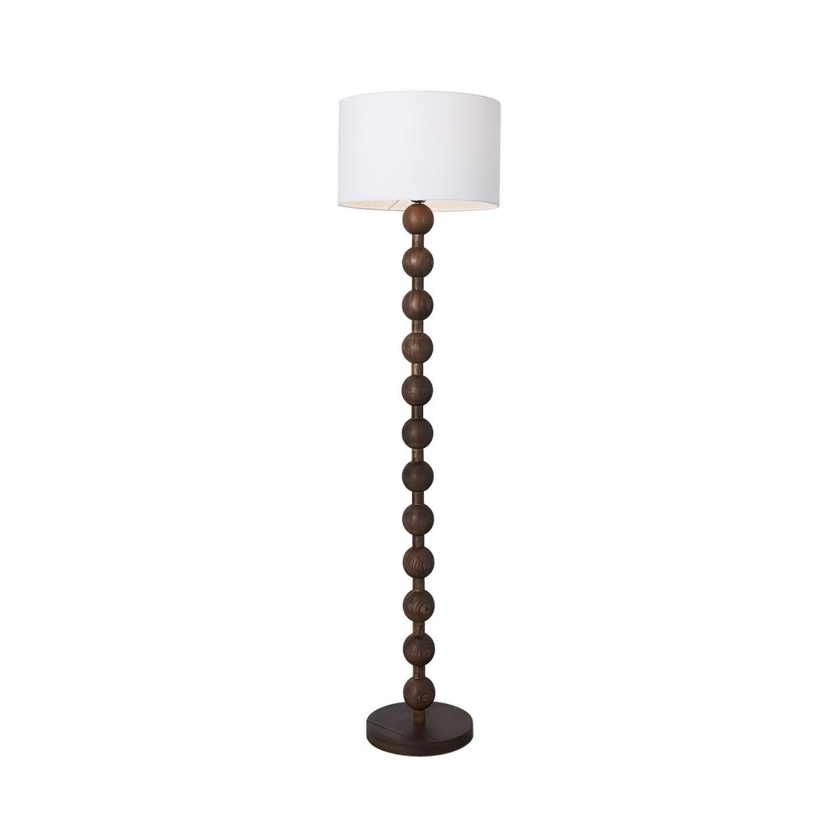 Paston houten vloerlamp met stoffen kap