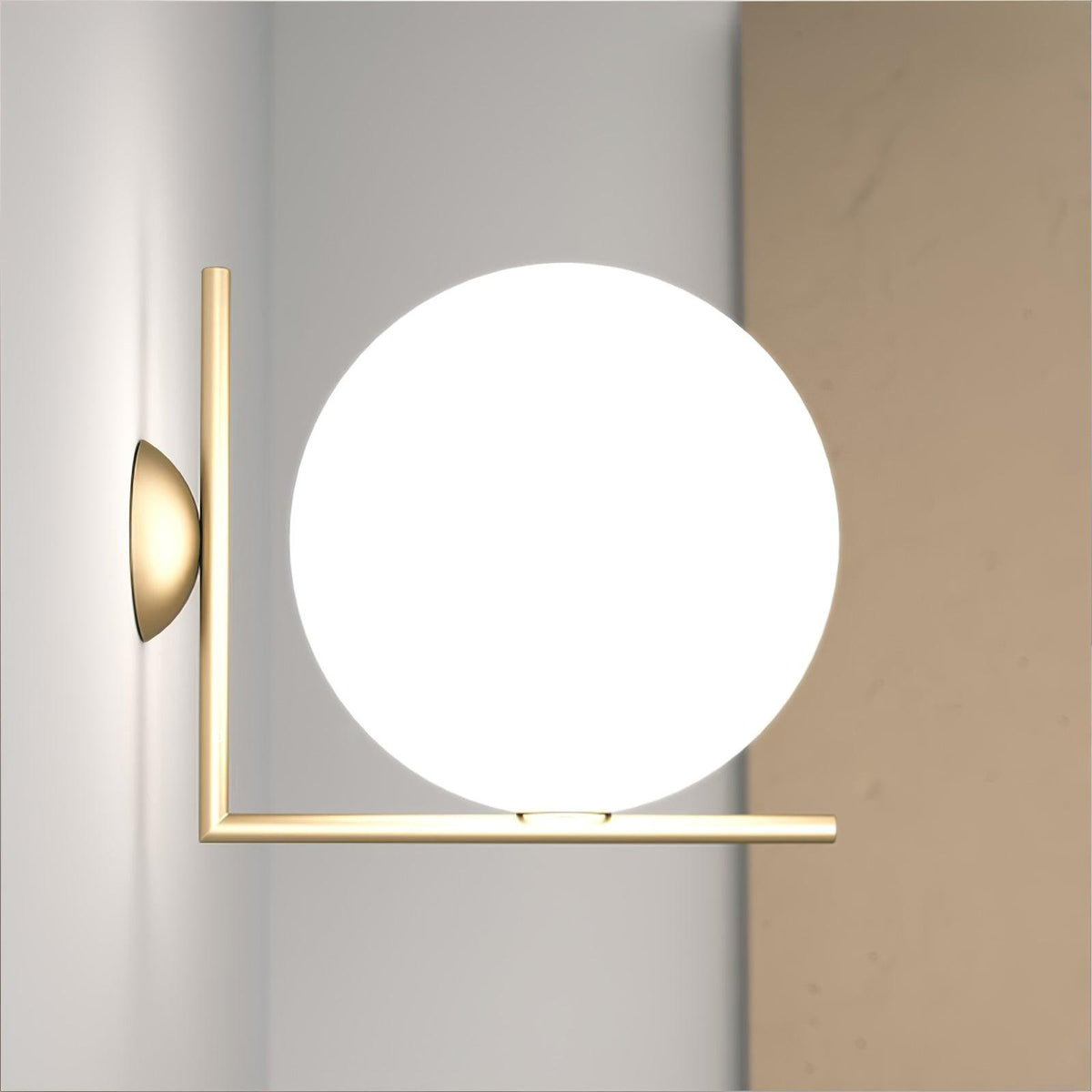 Joanna moderne minimalistische wandlamp van melkglas