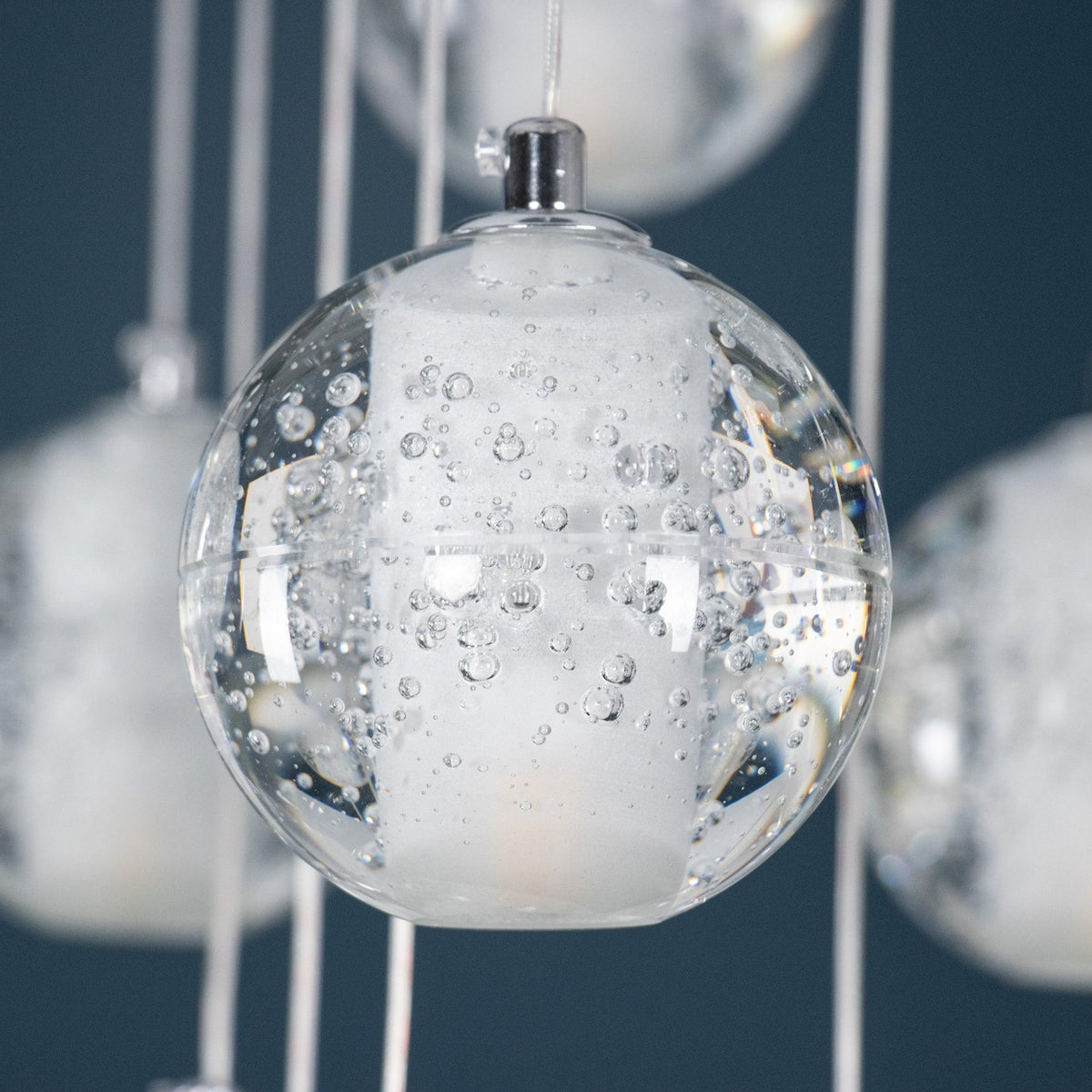 Kristallen bolcluster hanglamp