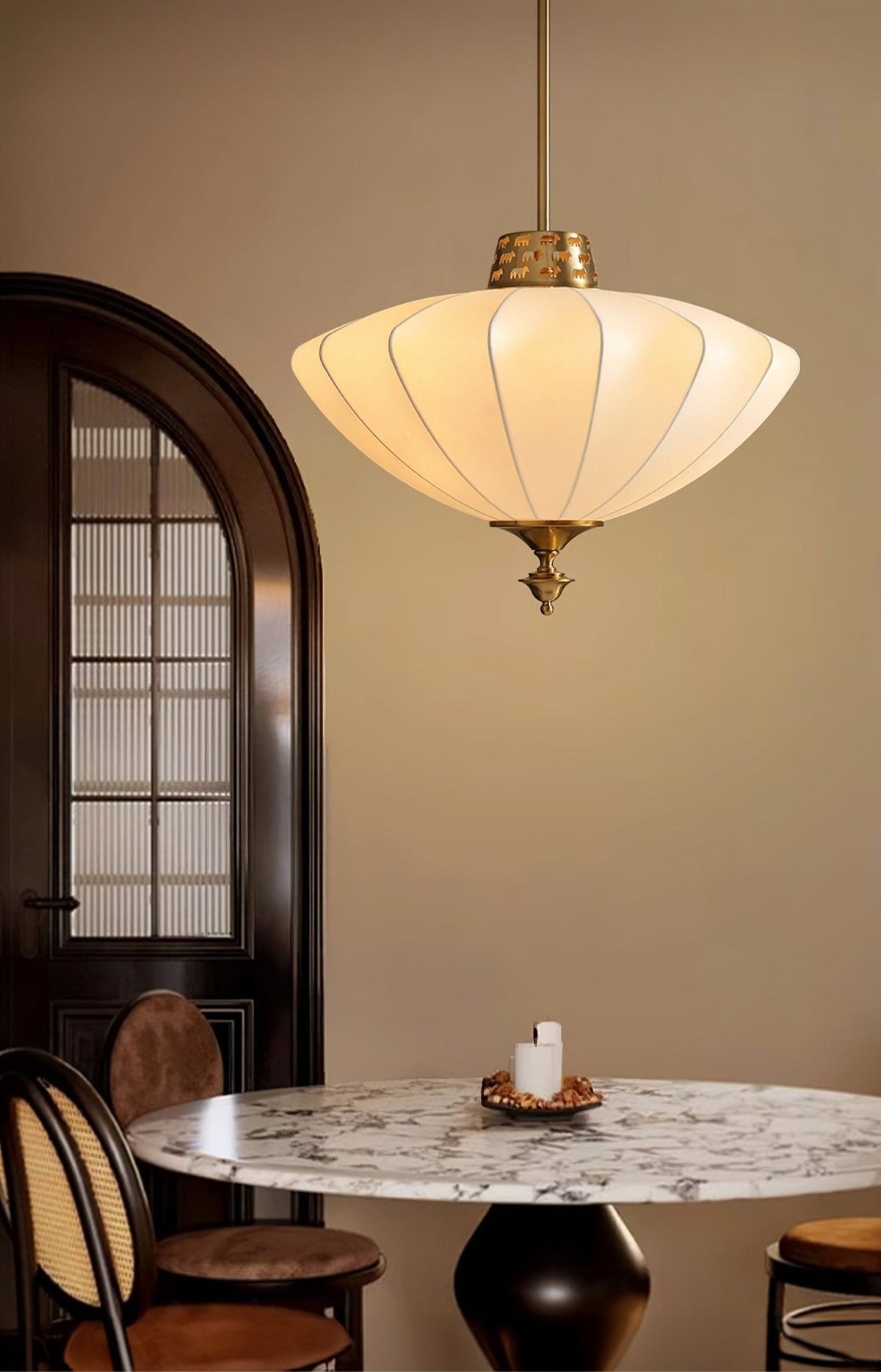 Ortalara elegantie Vintage Bloom zijde hanglamp