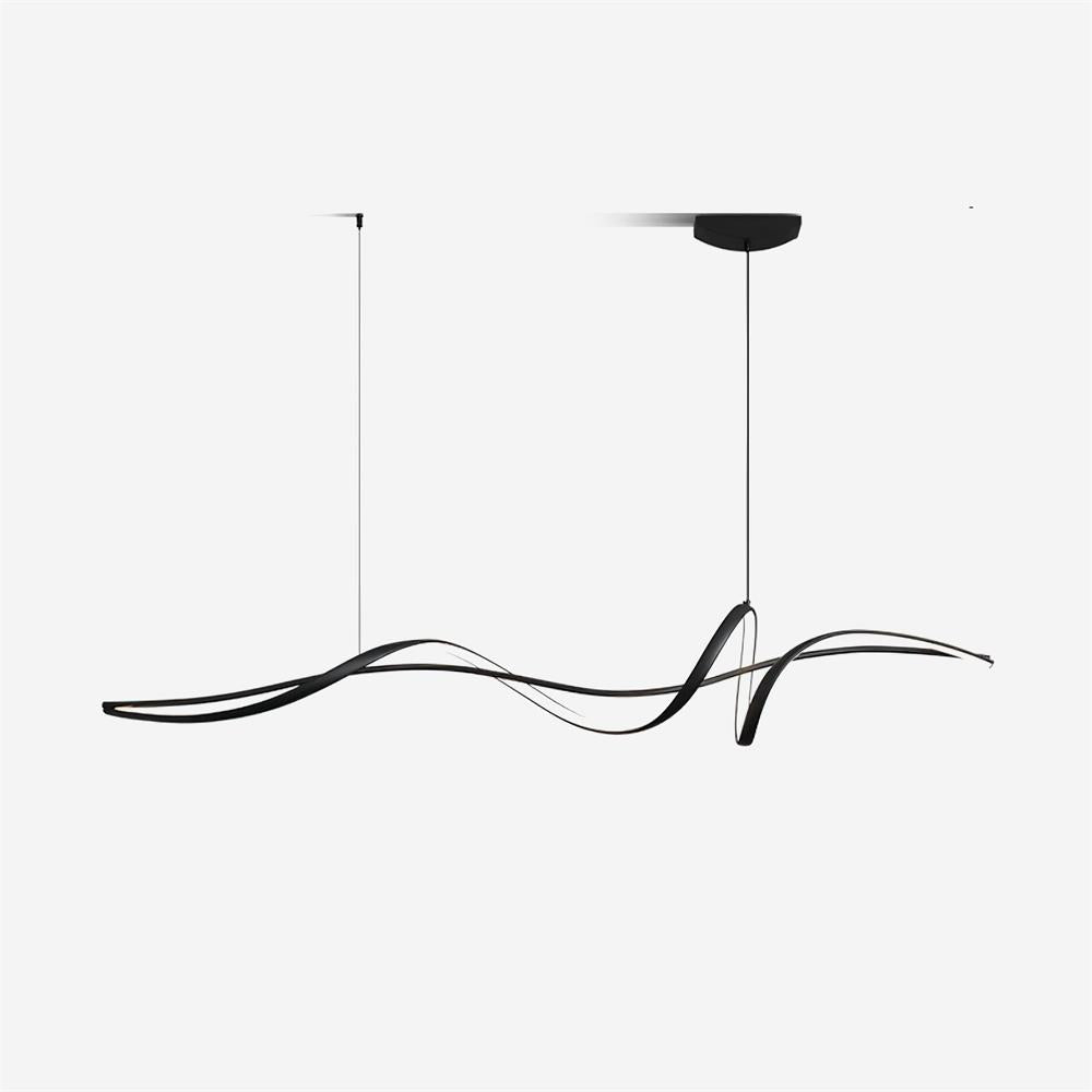Calelina modern zwart LED Wave hanglamp