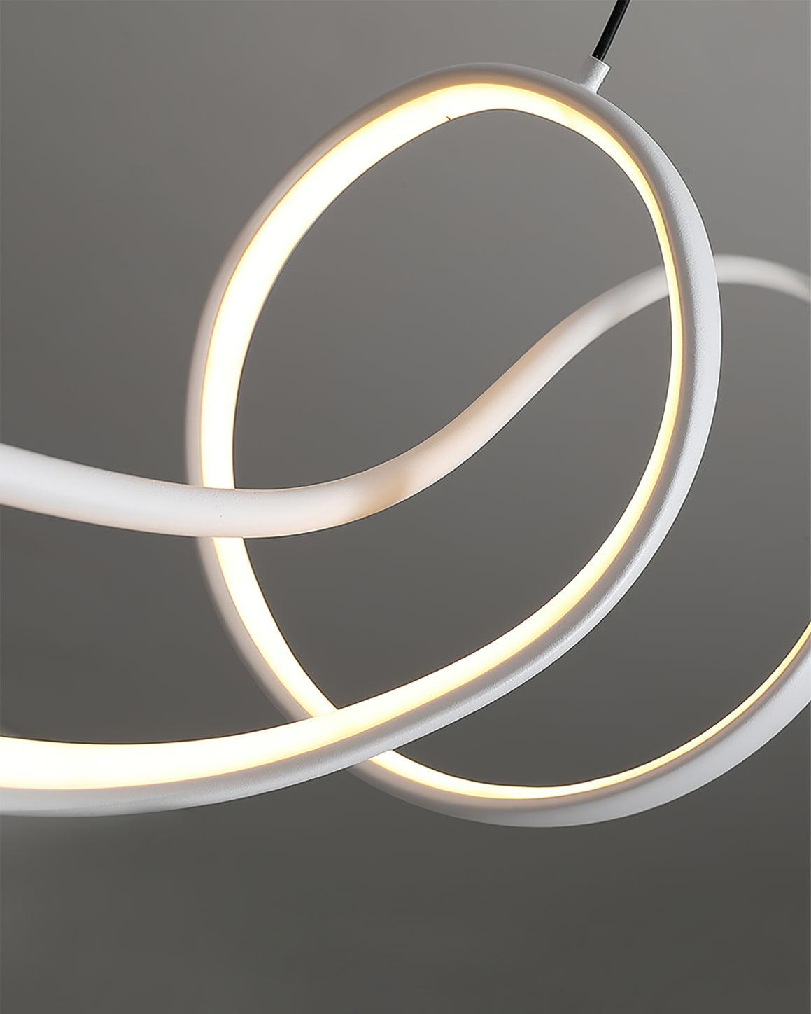 Calelina modern zwart LED Wave hanglamp