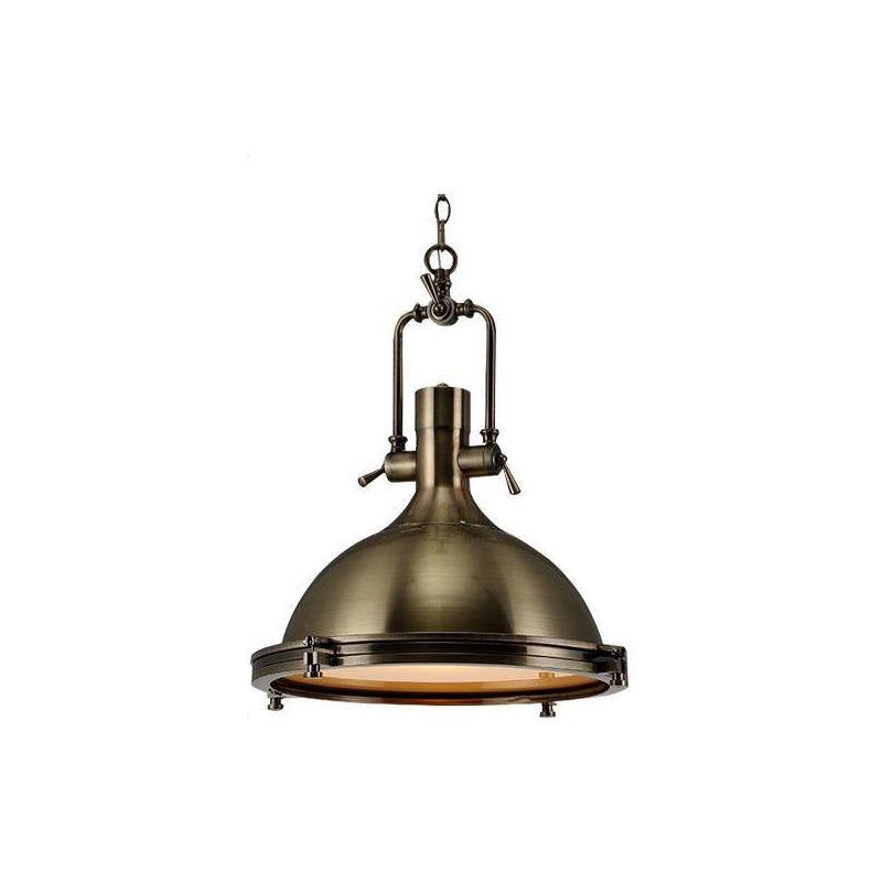Silven hanglamp messing ribbelvormig koepel industriële stijl