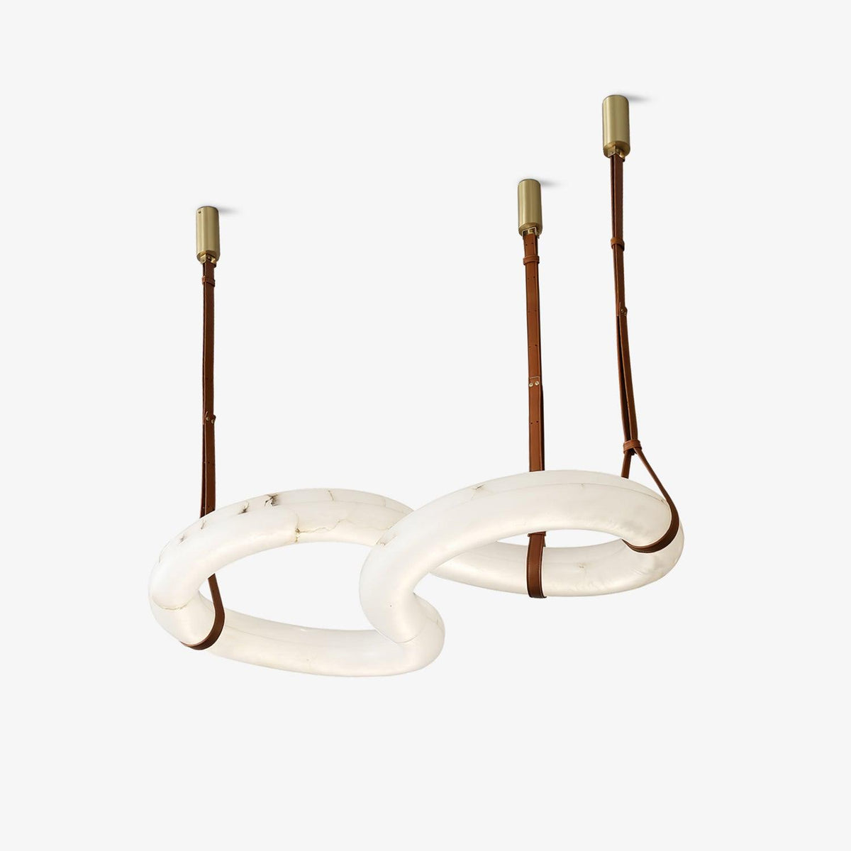 Luste albasten hanglamp met gesloten ring