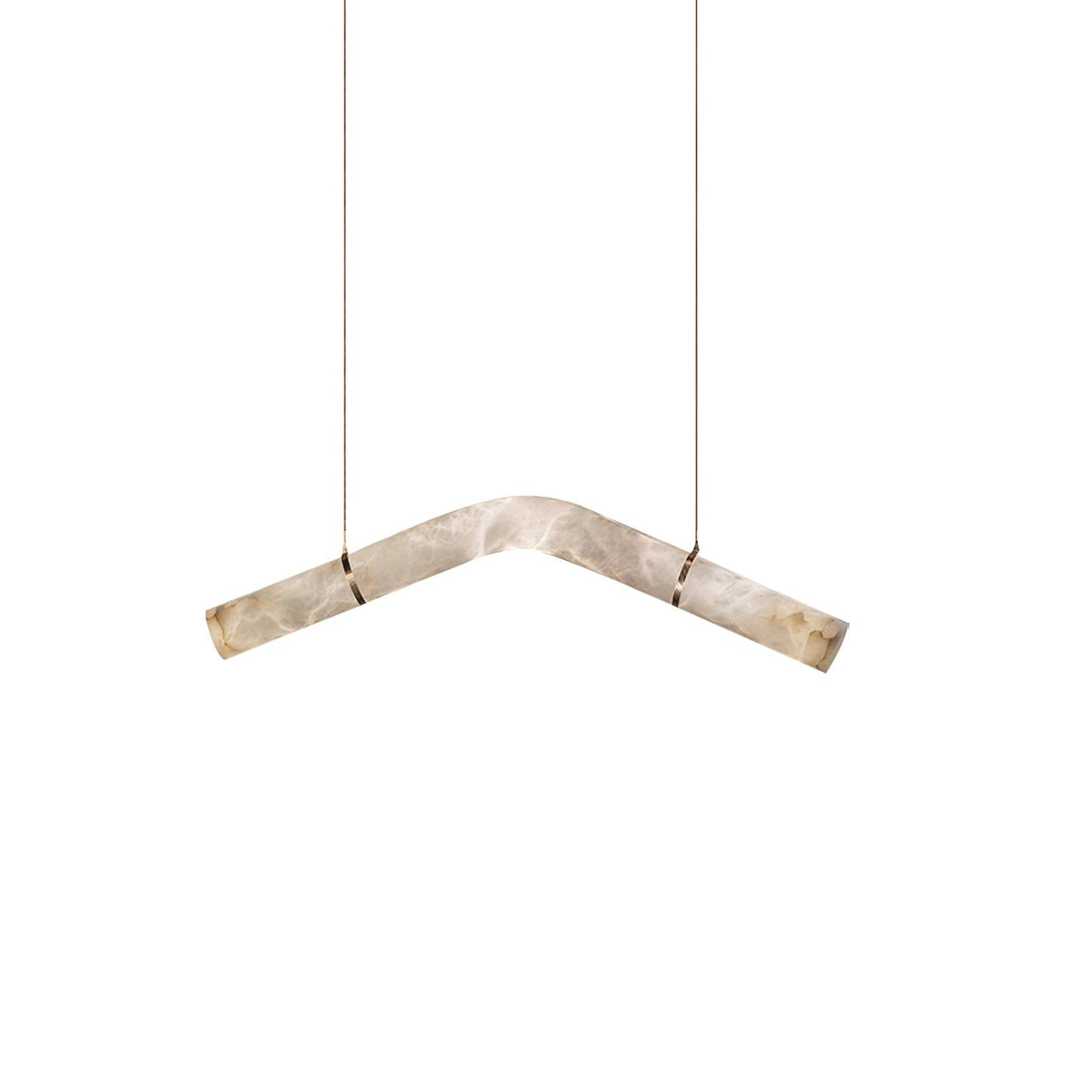 Luste albasten hanglamp met gesloten ring