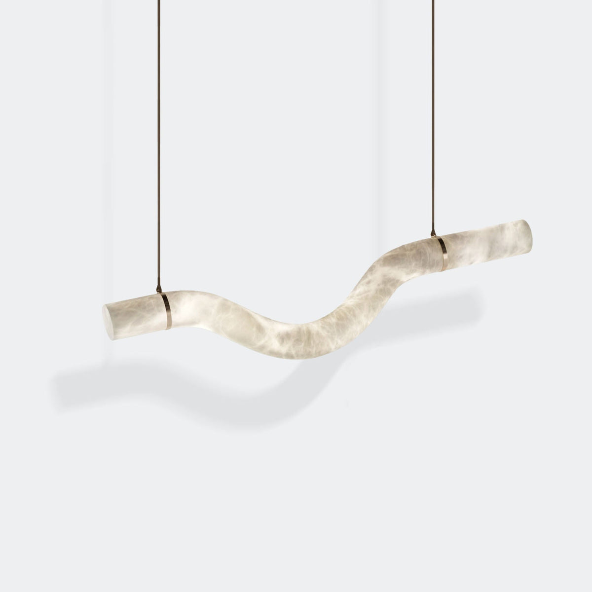 Luste albasten hanglamp met gesloten ring