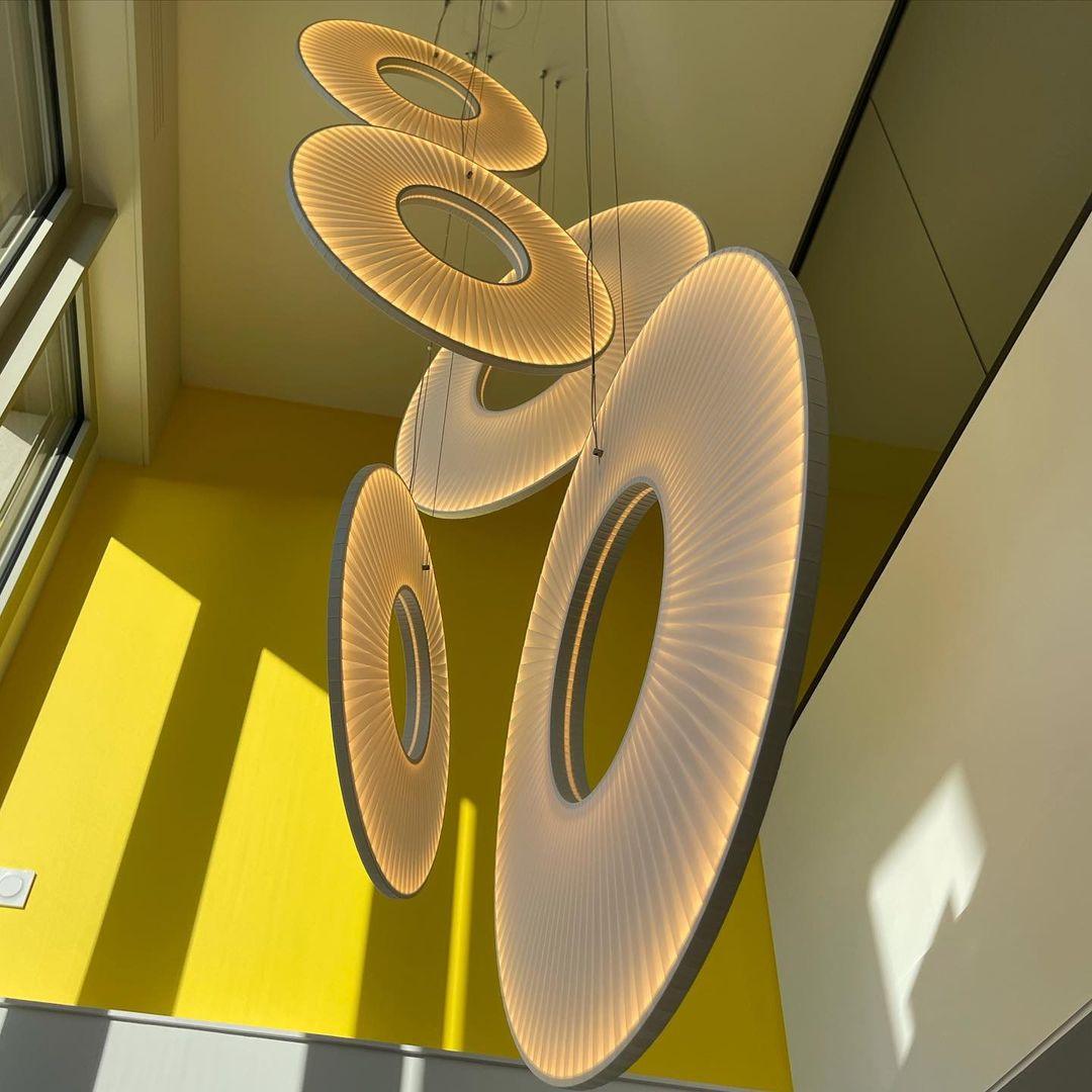 Lumira hanglamp witte stof klassiek