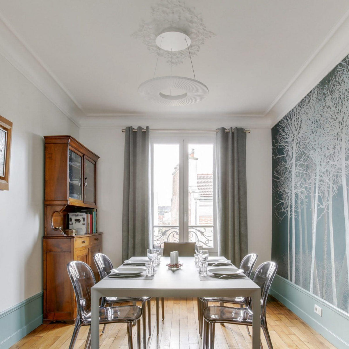 Lumira hanglamp witte stof klassiek