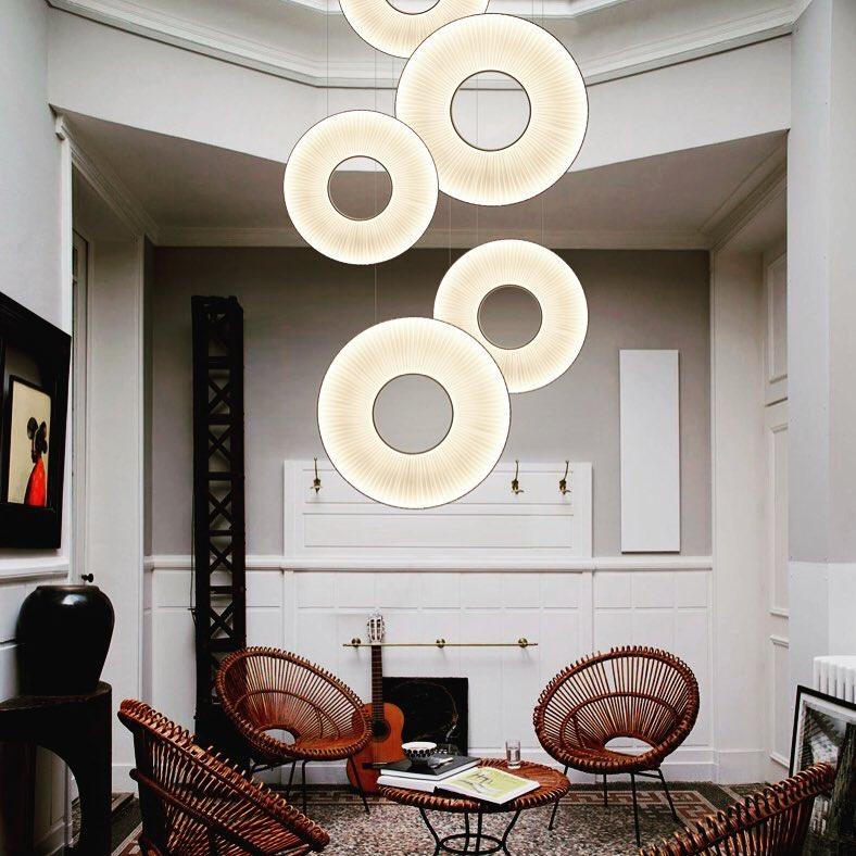 Lumira hanglamp witte stof klassiek