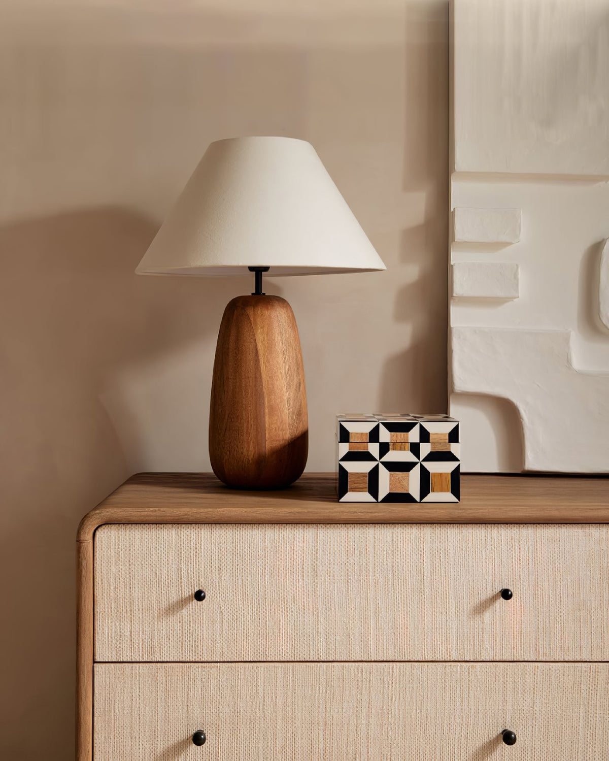Lindenier houten tafellamp