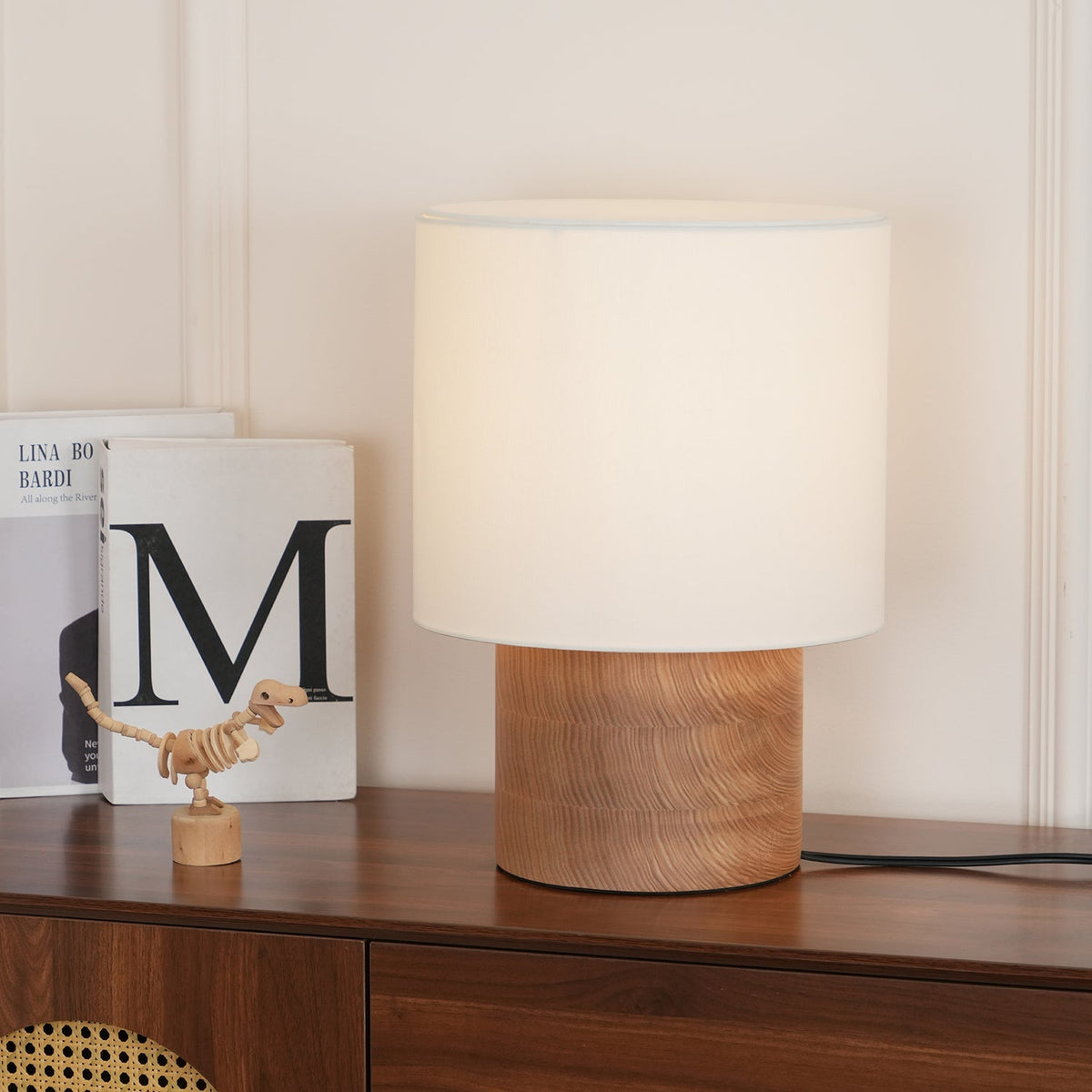 Alvira Minialist Houten tafellamp