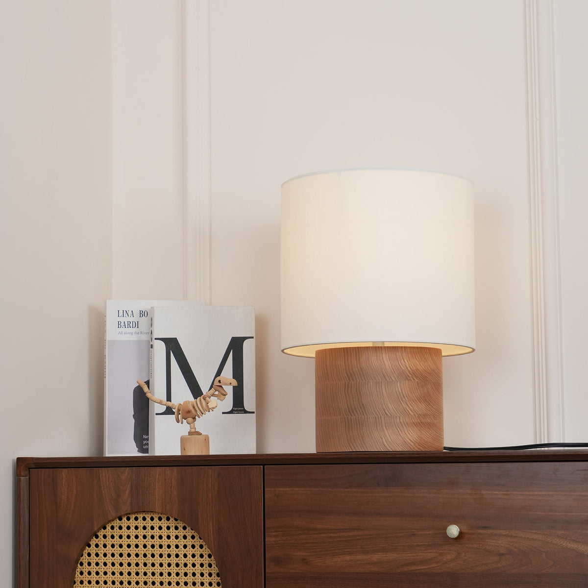 Alvira Minialist Houten tafellamp