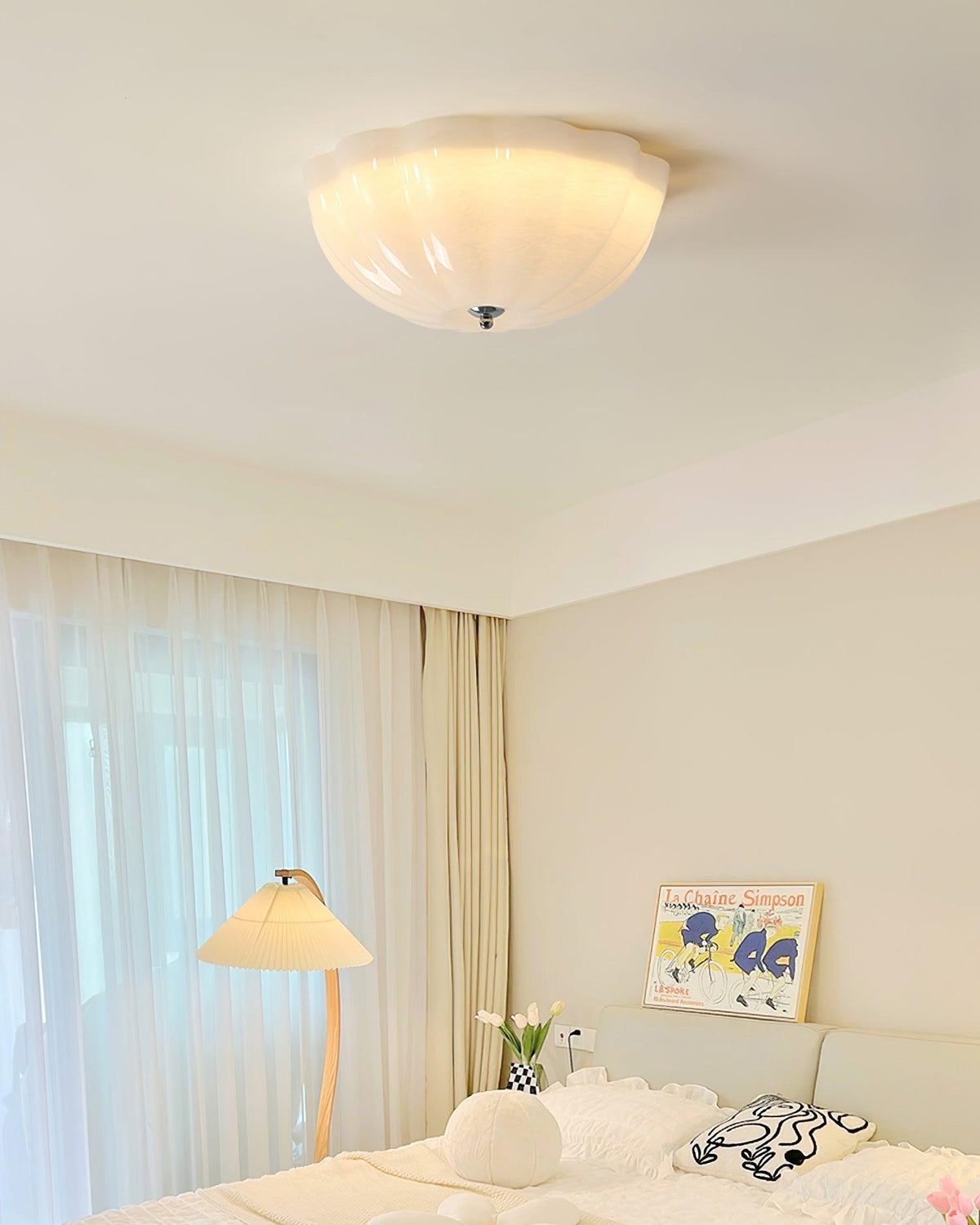 Etta plafondlamp glas Jelly Opalescent Slaapkamer