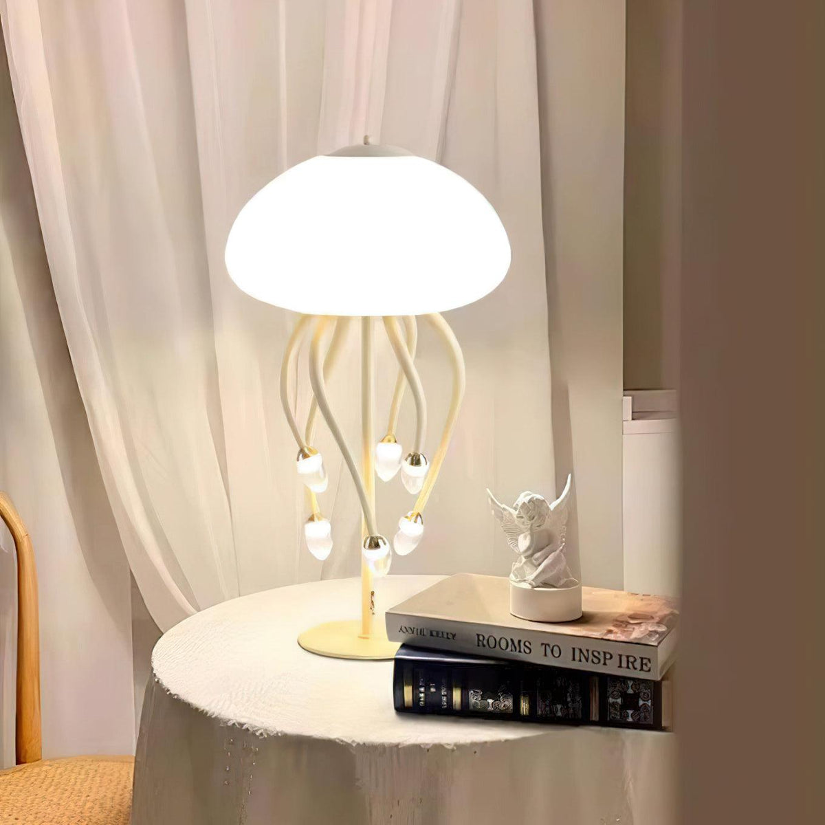 Zosilyra whimsische jellyfish tafellamp van glas