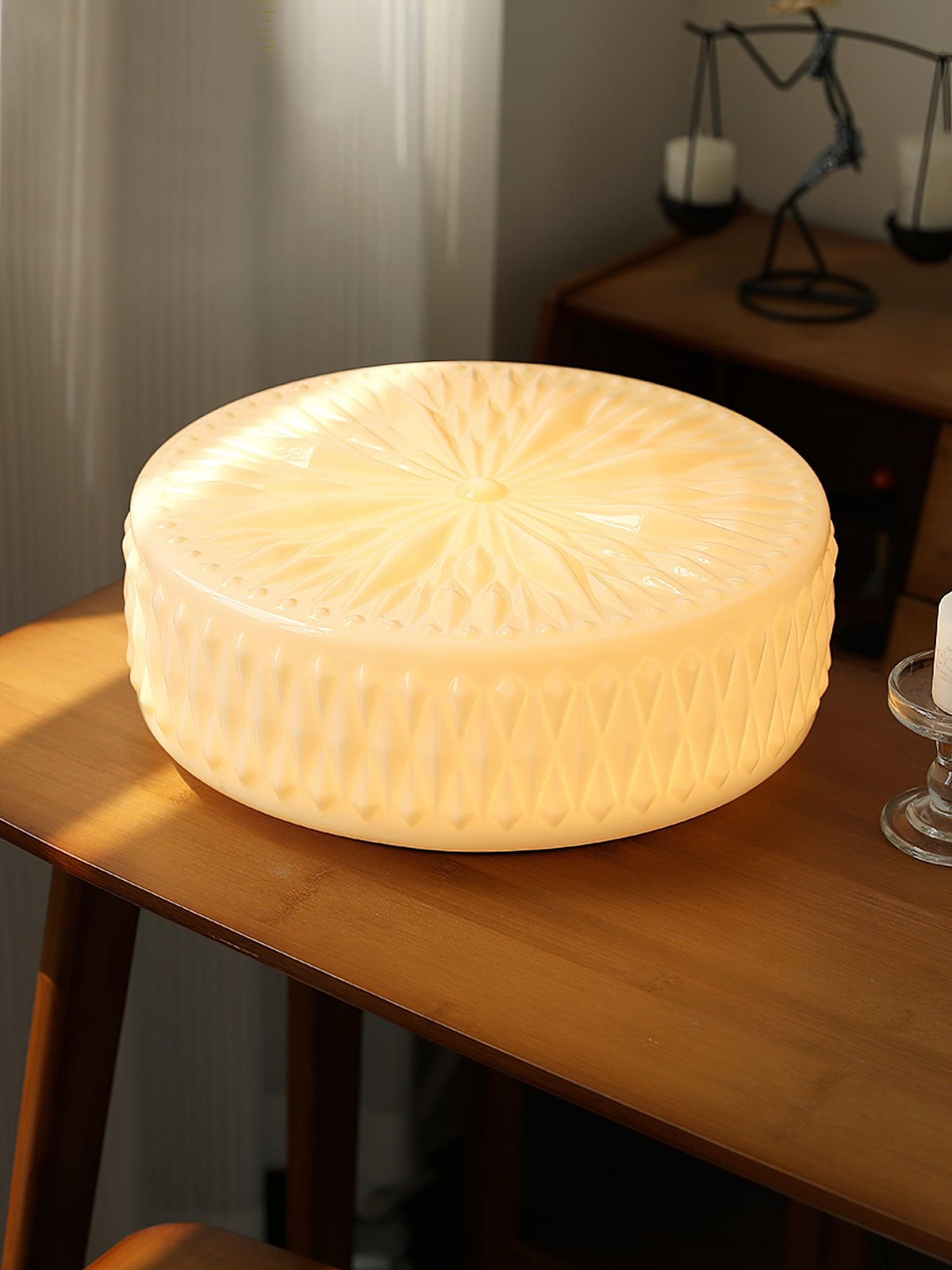 Lioriira plafondlamp glazen kap en acryl moderne maantort