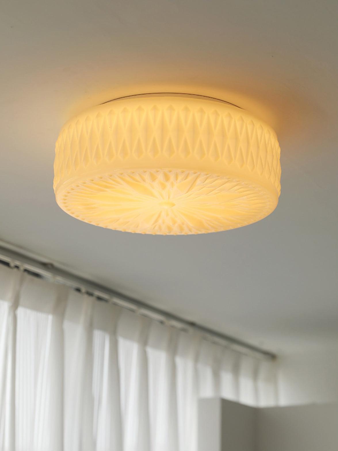 Lioriira plafondlamp glazen kap en acryl moderne maantort
