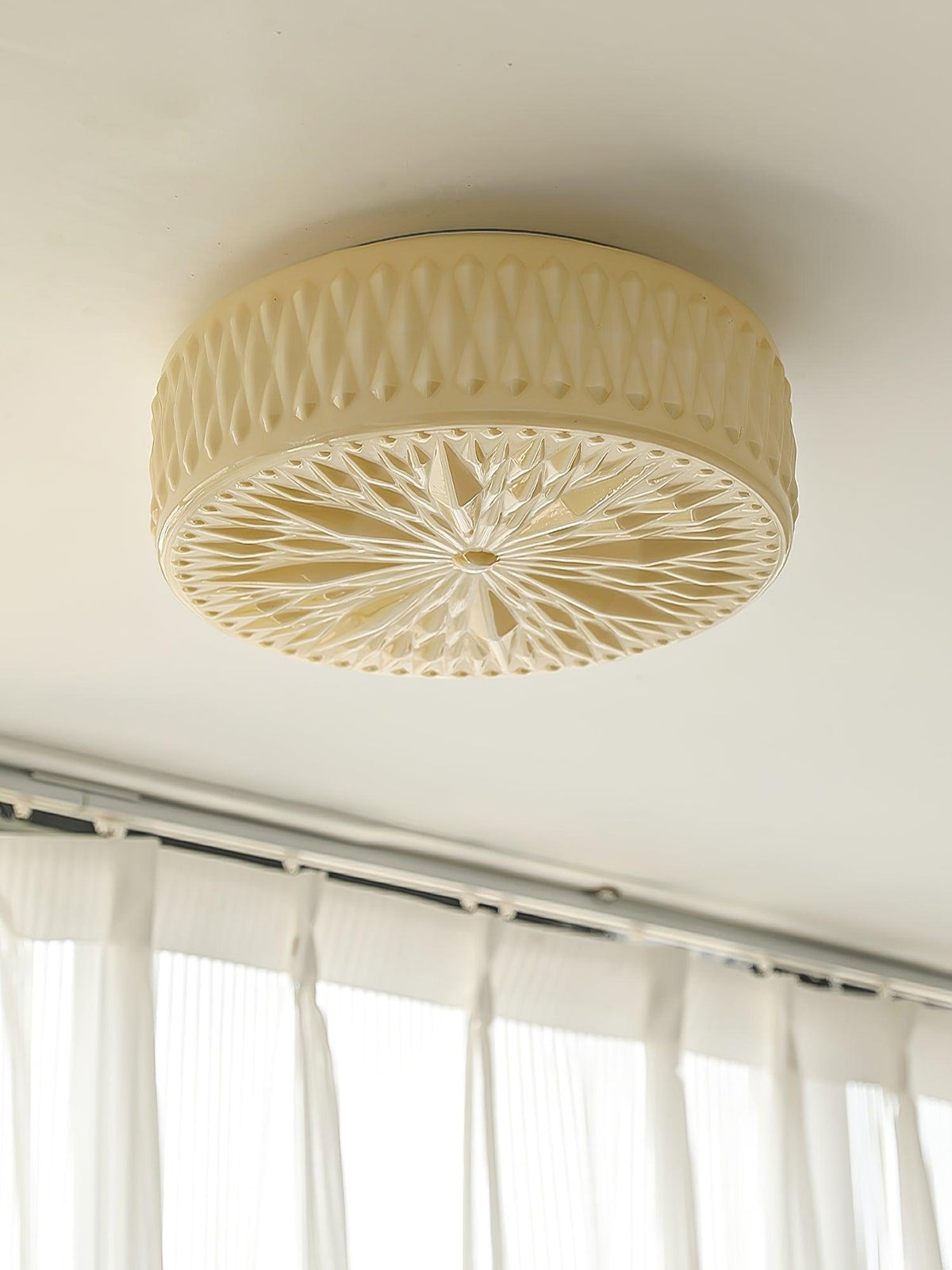 Lioriira plafondlamp glazen kap en acryl moderne maantort