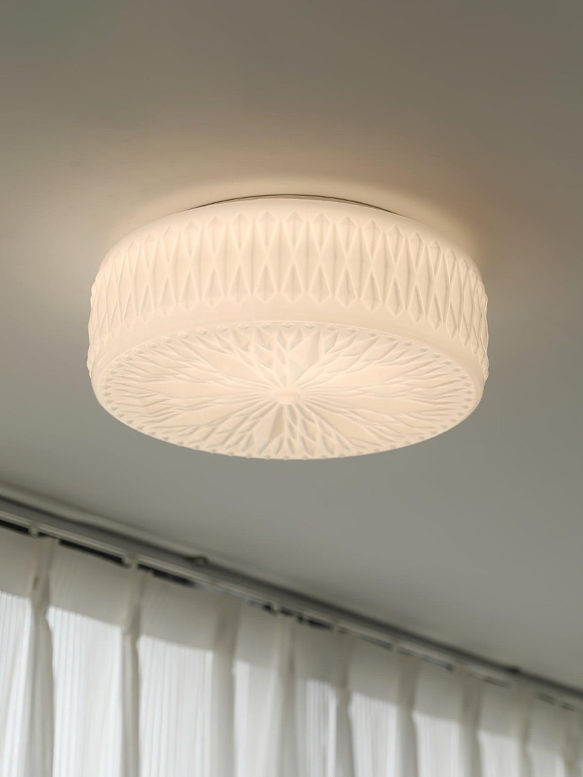 Lioriira plafondlamp glazen kap en acryl moderne maantort